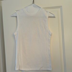 Tibi White Sleeveless Top